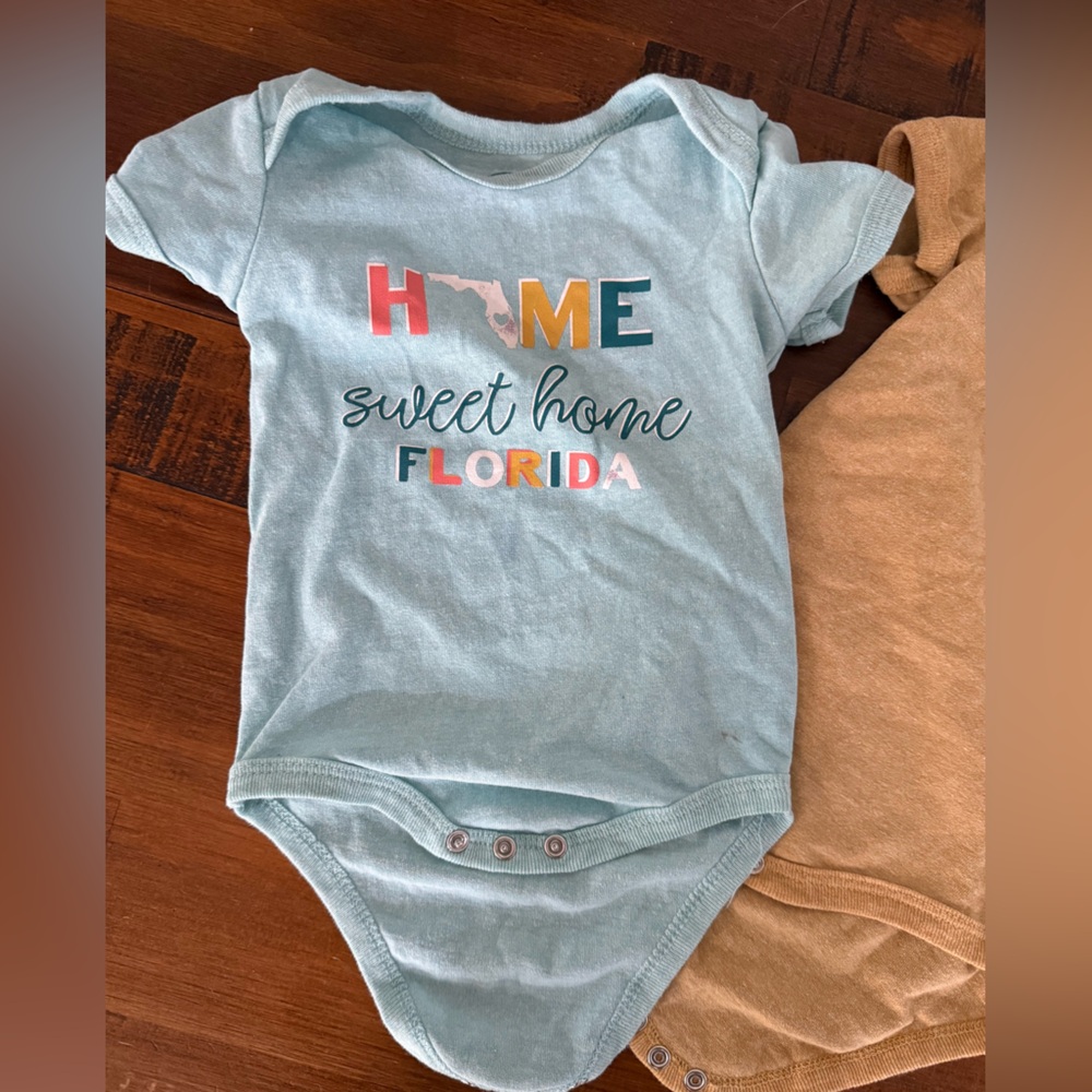 Blue and Tan Florida Baby Onesies - Picture 3 of 5